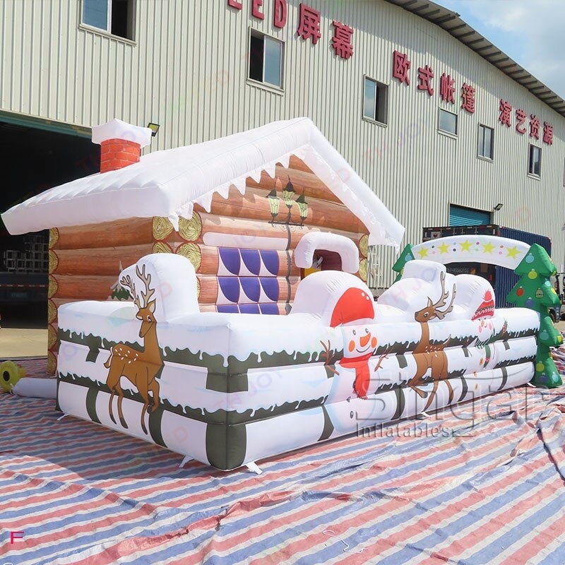 Custom inflatable christmas promotion house tent santa claus tent inflatable for outdoor decoration