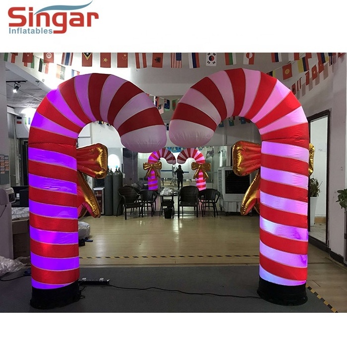 Giant christmas inflatable candy cane