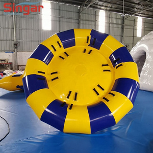 100% PVC tarpaulin material Aqua Twister commercial inflatable Disco towable boat