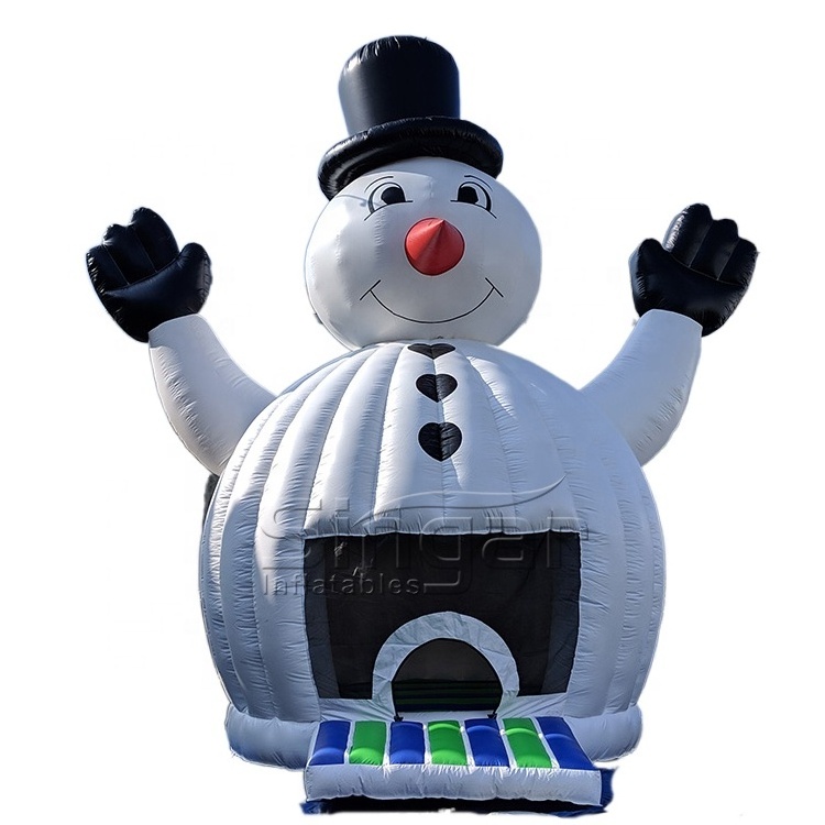 Christmas use snowman shape inflatable moon bounce house,bouncer