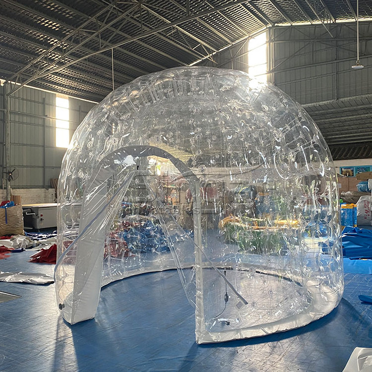 LED light clear PVC transparent inflatable bubble dome igloo