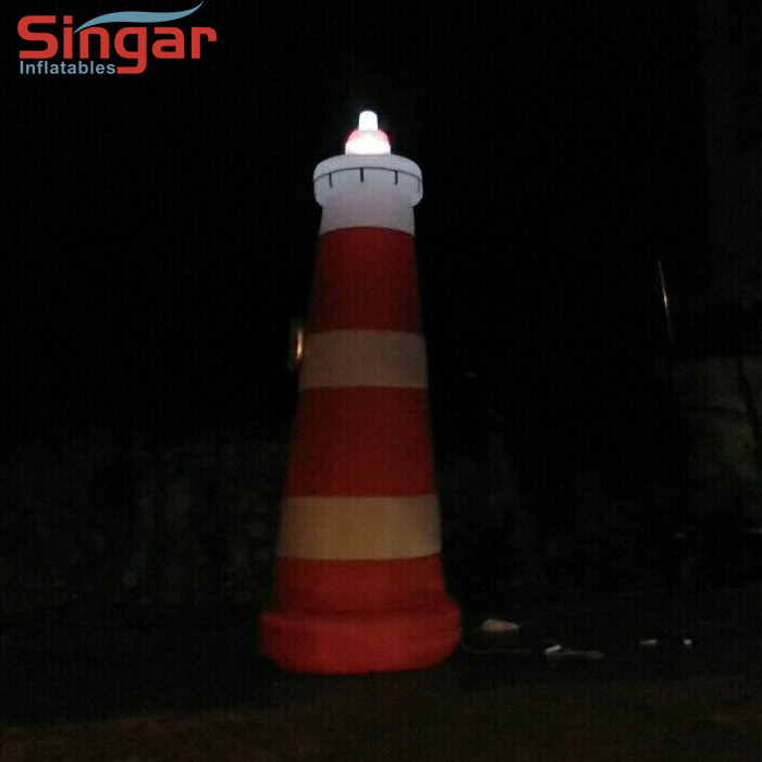 Custom color inflatable light pharos lighthouse