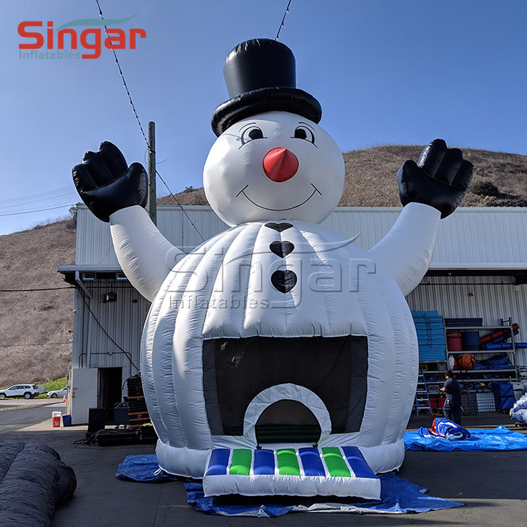 Christmas use snowman shape inflatable moon bounce house,bouncer