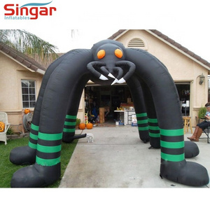 Halloween outdoor decoration home mall decor inflatable giant spider entrance archway tunnel