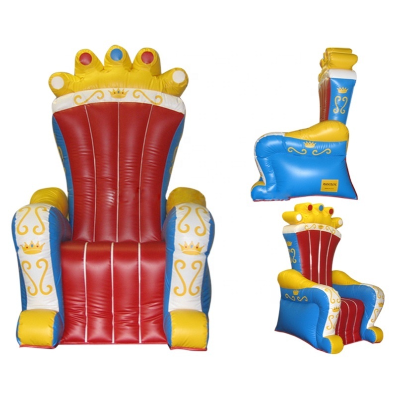 Hot sale kids princess inflatable throne chair for birthday party