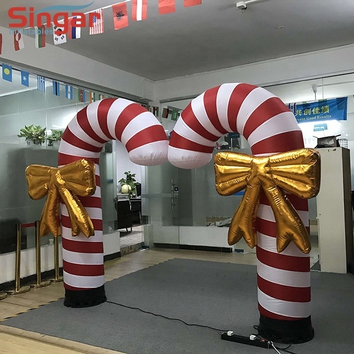 Giant christmas inflatable candy cane