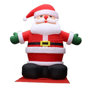 Giant LED light inflatable Santa Claus for Christmas