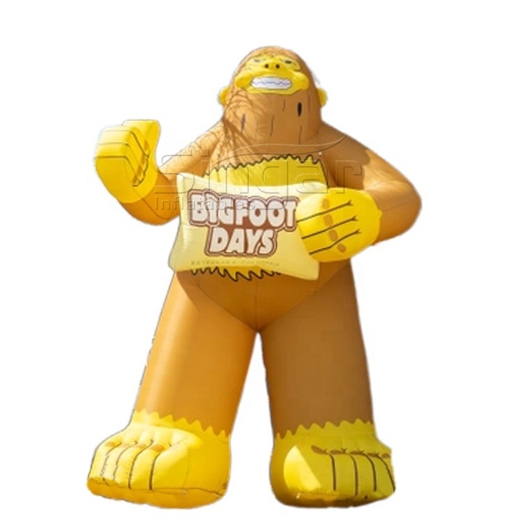 Outdoor giant inflatable bigfoot sasquatch mascot for park advertising