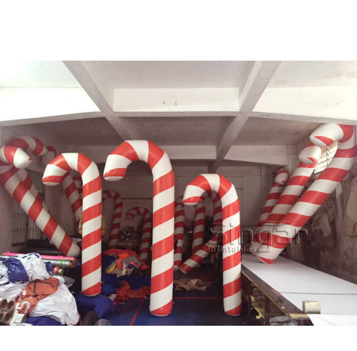 6.6ft airtight PVC christmas decoration inflatable candy cane balloons