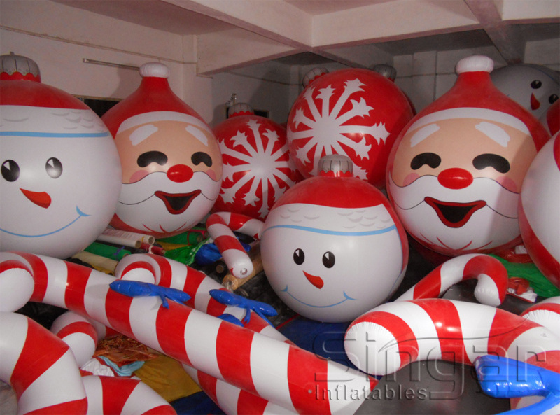 6.6ft airtight PVC christmas decoration inflatable candy cane balloons