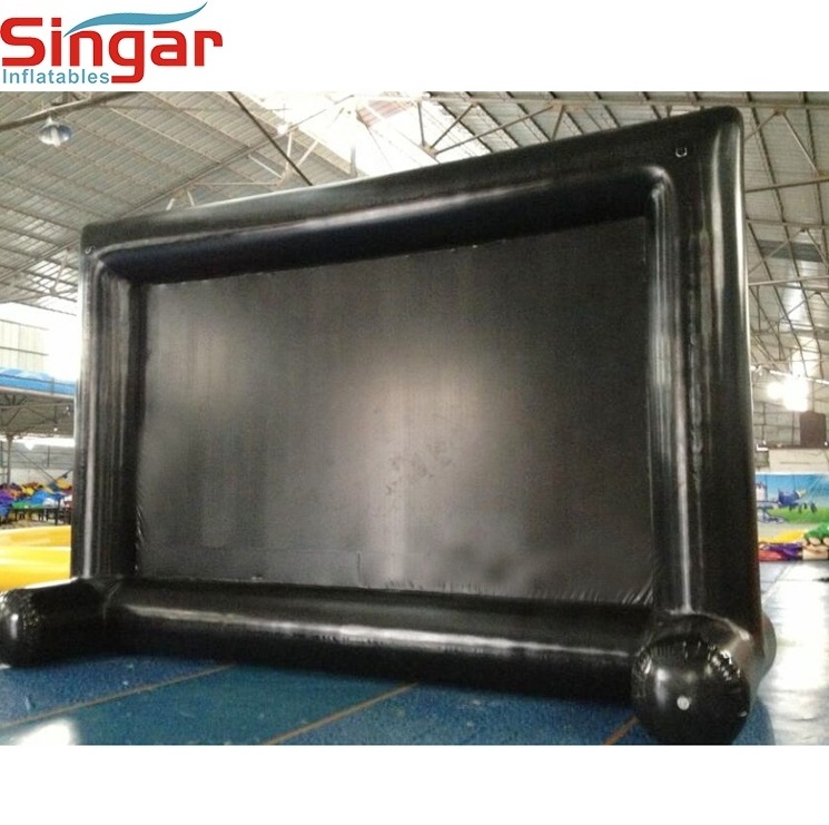 Swimming pool floating inflatable outdoor screen