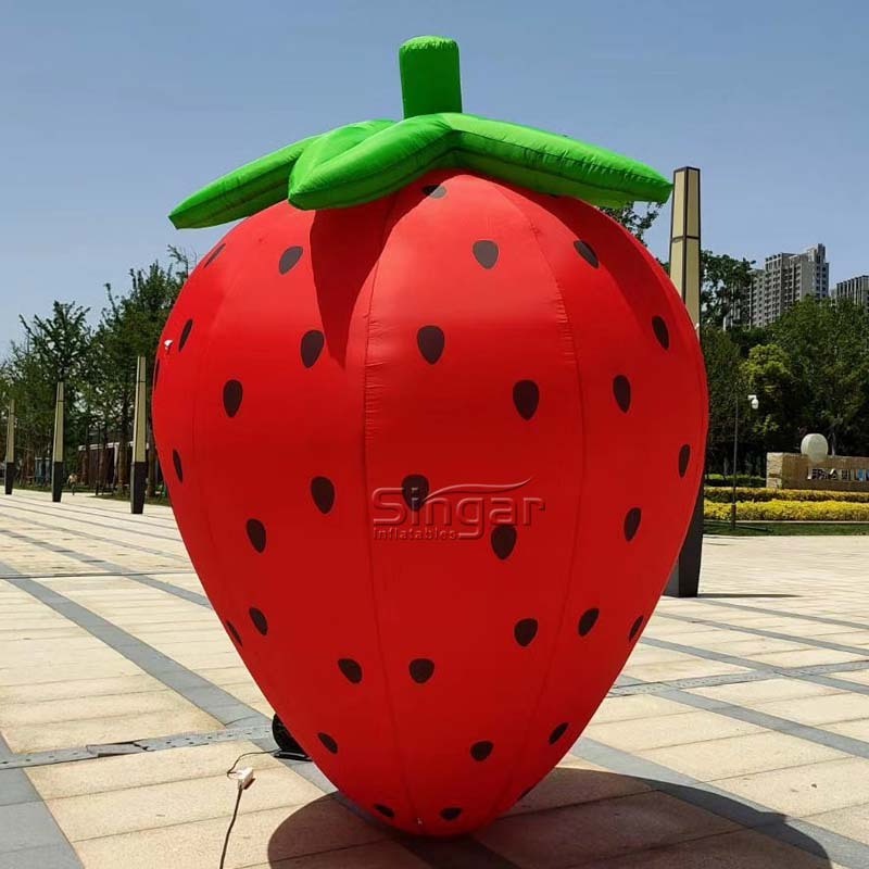 Customized large inflatable fruit pear watermelon peach mango pineapple strawberry flying helium balloon