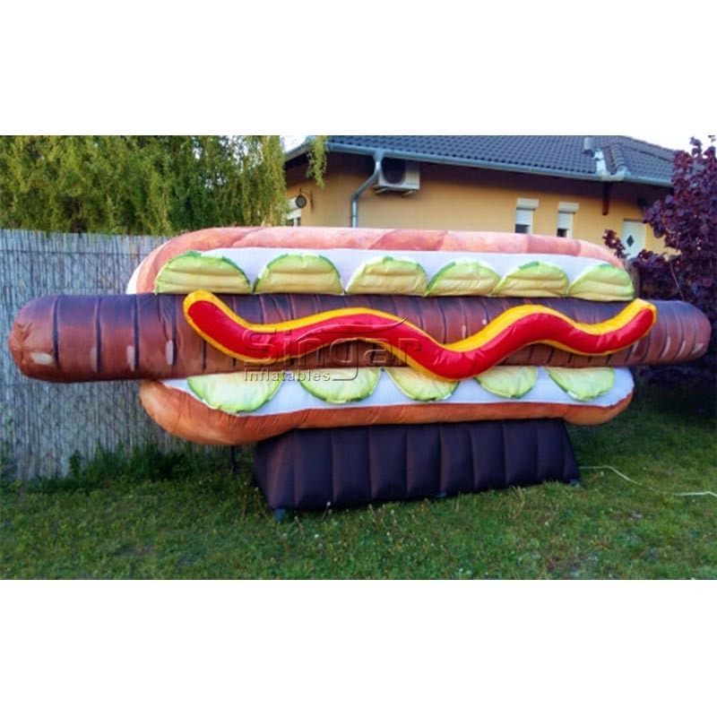 Giant Inflatable hot dog  balloon advertising food replica for promotion