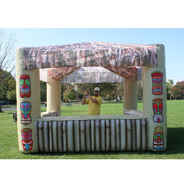 L081 Portable Inflatable Tiki Bar with Palms