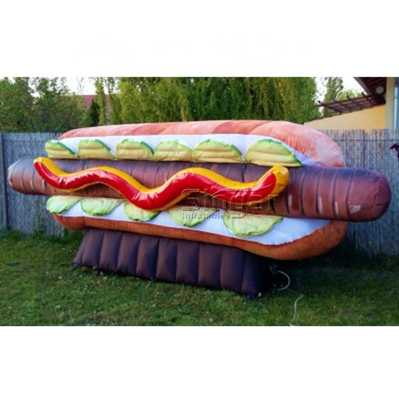 Giant Inflatable hot dog  balloon advertising food replica for promotion