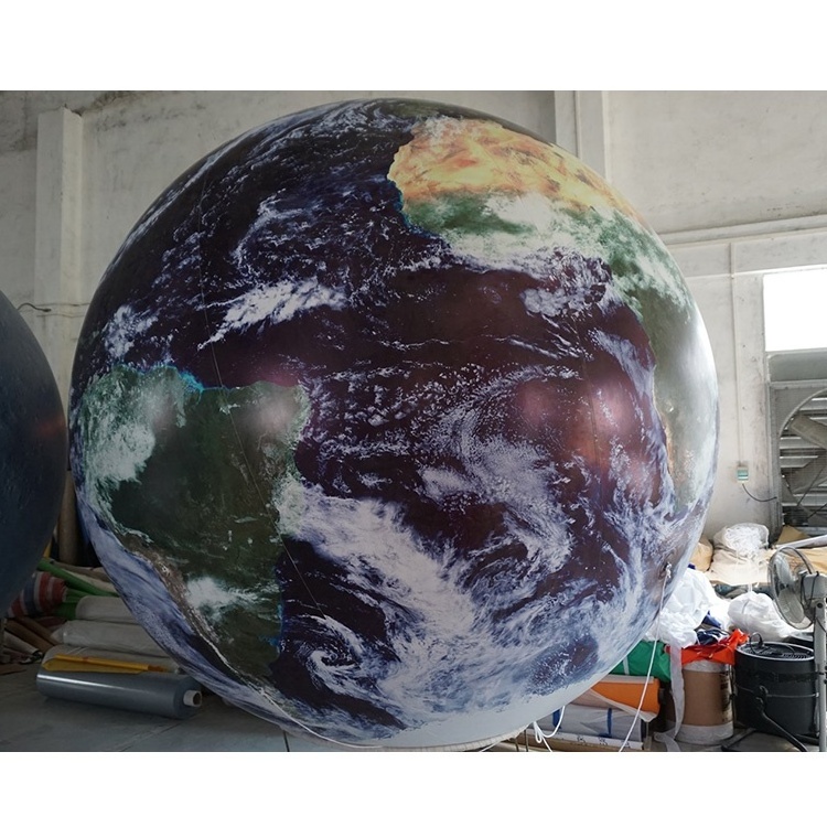 Giant inflatable ceiling hanging earth planet balloon decoration