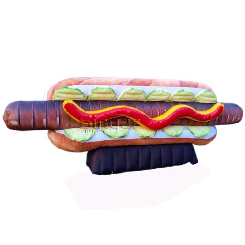 Giant Inflatable hot dog  balloon advertising food replica for promotion