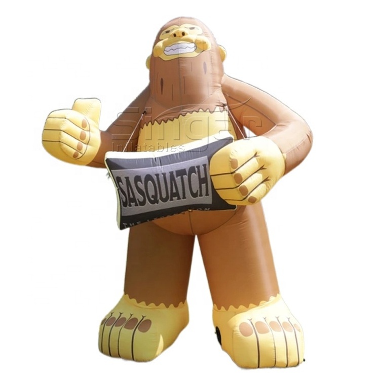 Outdoor giant inflatable bigfoot sasquatch mascot for park advertising