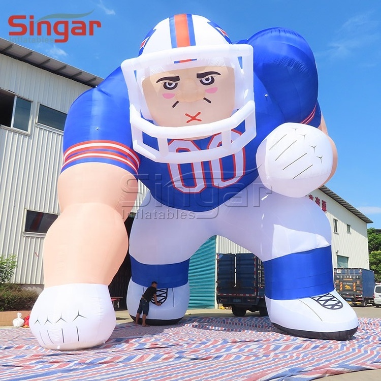 Custom design giant inflatable football player model for league