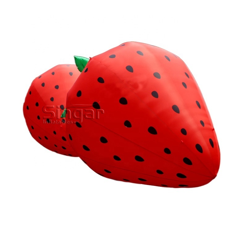 2.5m decoration inflatable strawberry balloon strawberry model for promotion