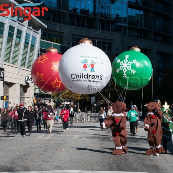 Giant PVC helium inflatable fly present gift boxes balloon christmas santa gingerbread man balloon for christmas parade