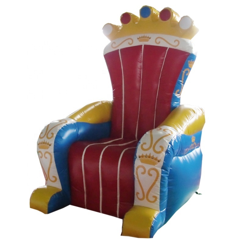 Hot sale kids princess inflatable throne chair for birthday party