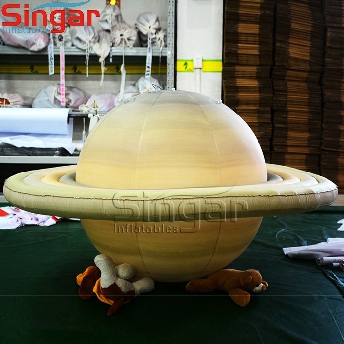 Solar system inflatable Saturn Planet Balloons Saturn Planet balls for ceiling decoration