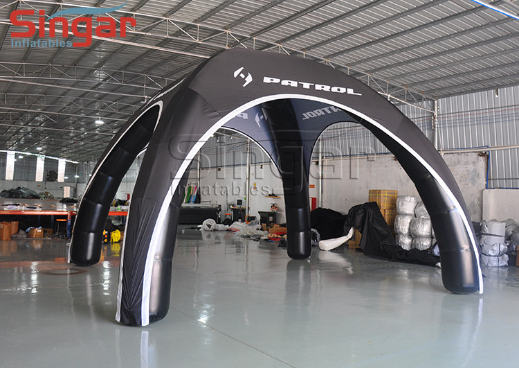 X shape inflatable spider tent canopy with logo for events