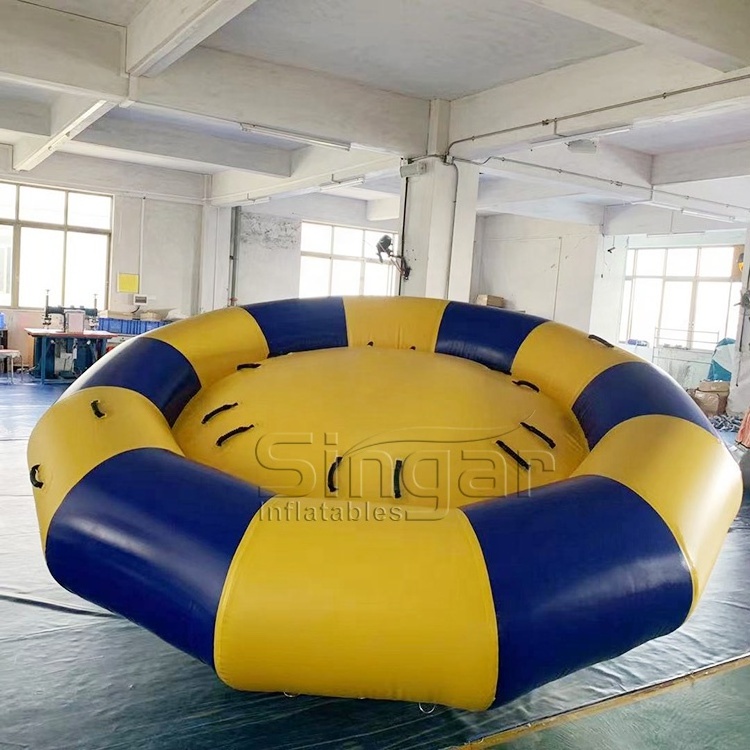 10 seat Aqua park use towable inflatable twister disco boat