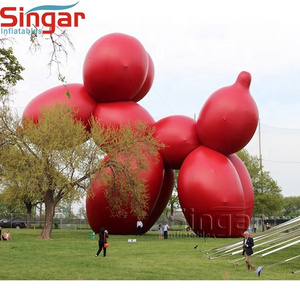 Giant inflatable red balloon dog model for advertising decoration