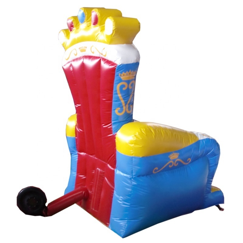 Hot sale kids princess inflatable throne chair for birthday party