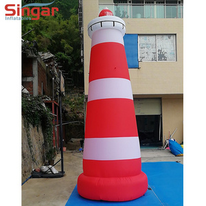 Custom color inflatable light pharos lighthouse