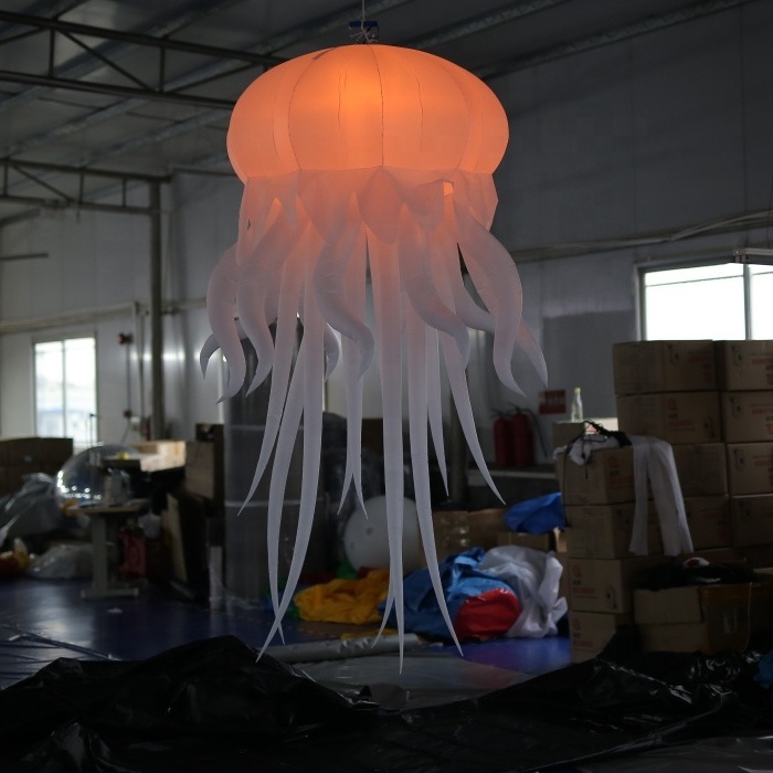 Battery operated air blown inflatable jellyfish balloon