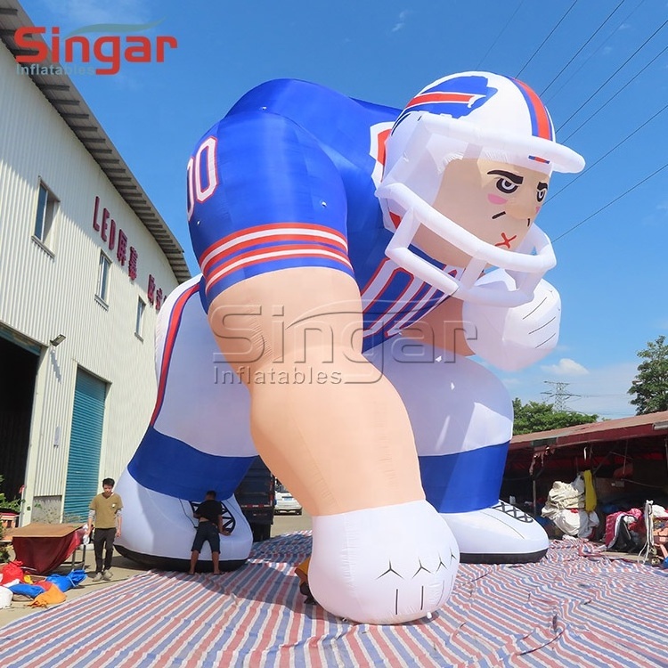 Custom design giant inflatable football player model for league