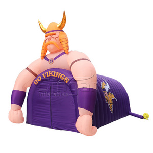 Customized giant mascot vikings inflatable football pirate tunnel entrance