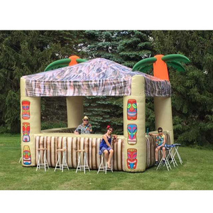 L081 Portable Inflatable Tiki Bar with Palms