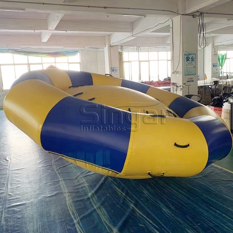 10 seat Aqua park use towable inflatable twister disco boat