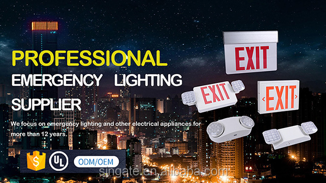 Twin head emergency light rechargeable combo emergency led exit sign