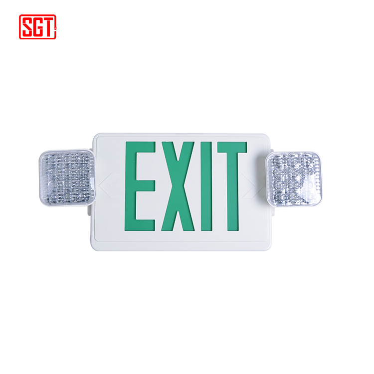 US battery pack led hanging emergency combo exit sign lighting