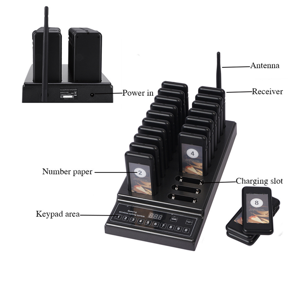 20 Call Coaster Pager Wireless queue manage System for Restaurant