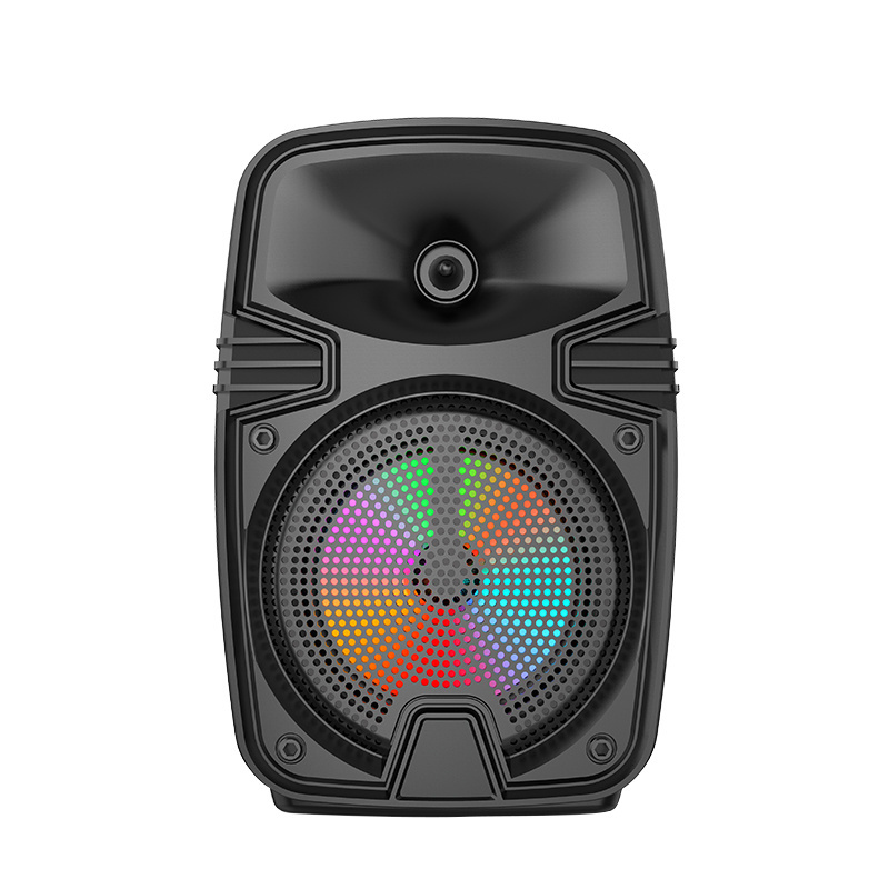 SING-E ZQS1461S Portable Rechargeable LED Speaker with USB FM Radio 4-inch Woofer Travel Comfort Rechargeable True Wireless