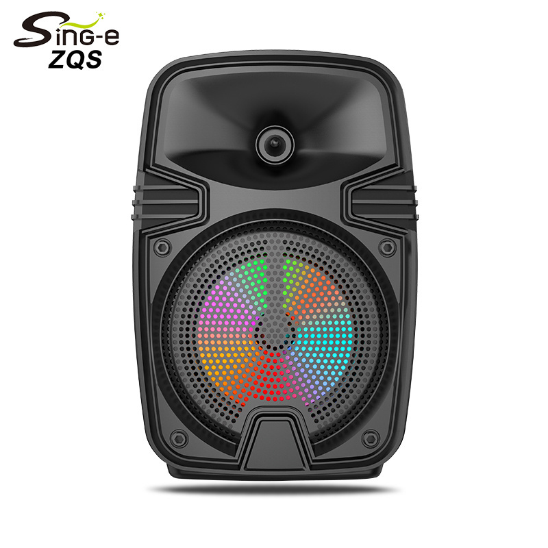 SING-E ZQS1461S Portable Rechargeable LED Speaker with USB FM Radio 4-inch Woofer Travel Comfort Rechargeable True Wireless