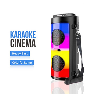 ZQS4248 Outdoor Party Magic lantern Speaker Big Portable Karaoke Bluetooth Speaker With Microphone