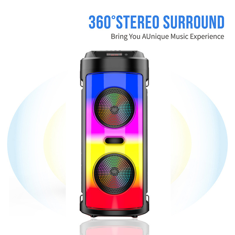 ZQS4248 Outdoor Party Magic lantern Speaker Big Portable Karaoke Bluetooth Speaker With Microphone