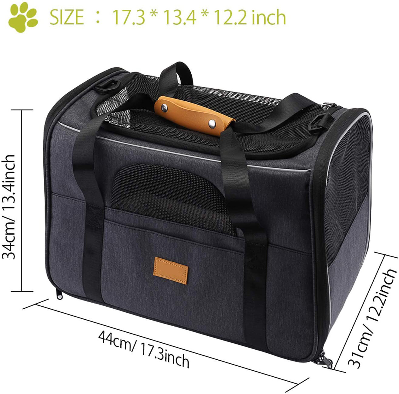 pet carrier bag travel Folding Fabric Pet Carrier for Dogs or Cats Pet Cage with Locking Safety Zippers