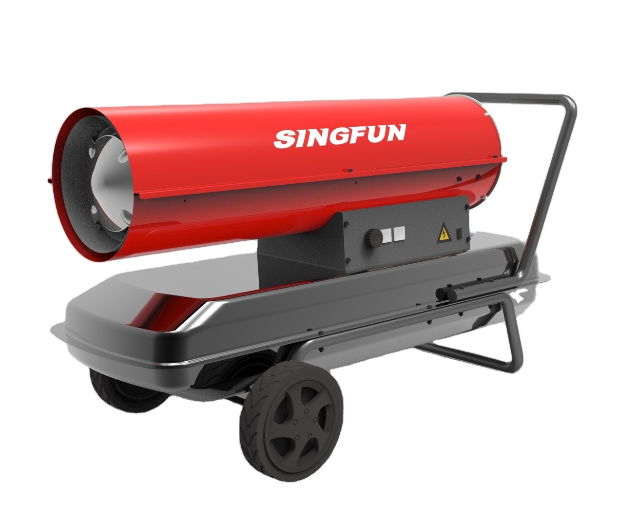 50KW industrial diesel heat gun oil heater portable mobile kerosene forced air heater for indoor outdoor construction