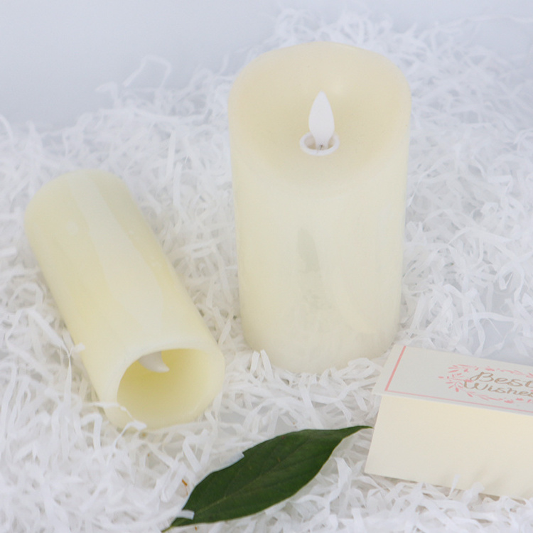 Swinging Wick Pillar Candles Led Electric Candles Soy Wax White AROMA Hot Selling Aroma Home Home Decoration