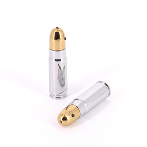 Windproof Refillable Cigarette Lighters Premium Creative Metal Bullet Jet Torch Gas Lighter  With LED Light