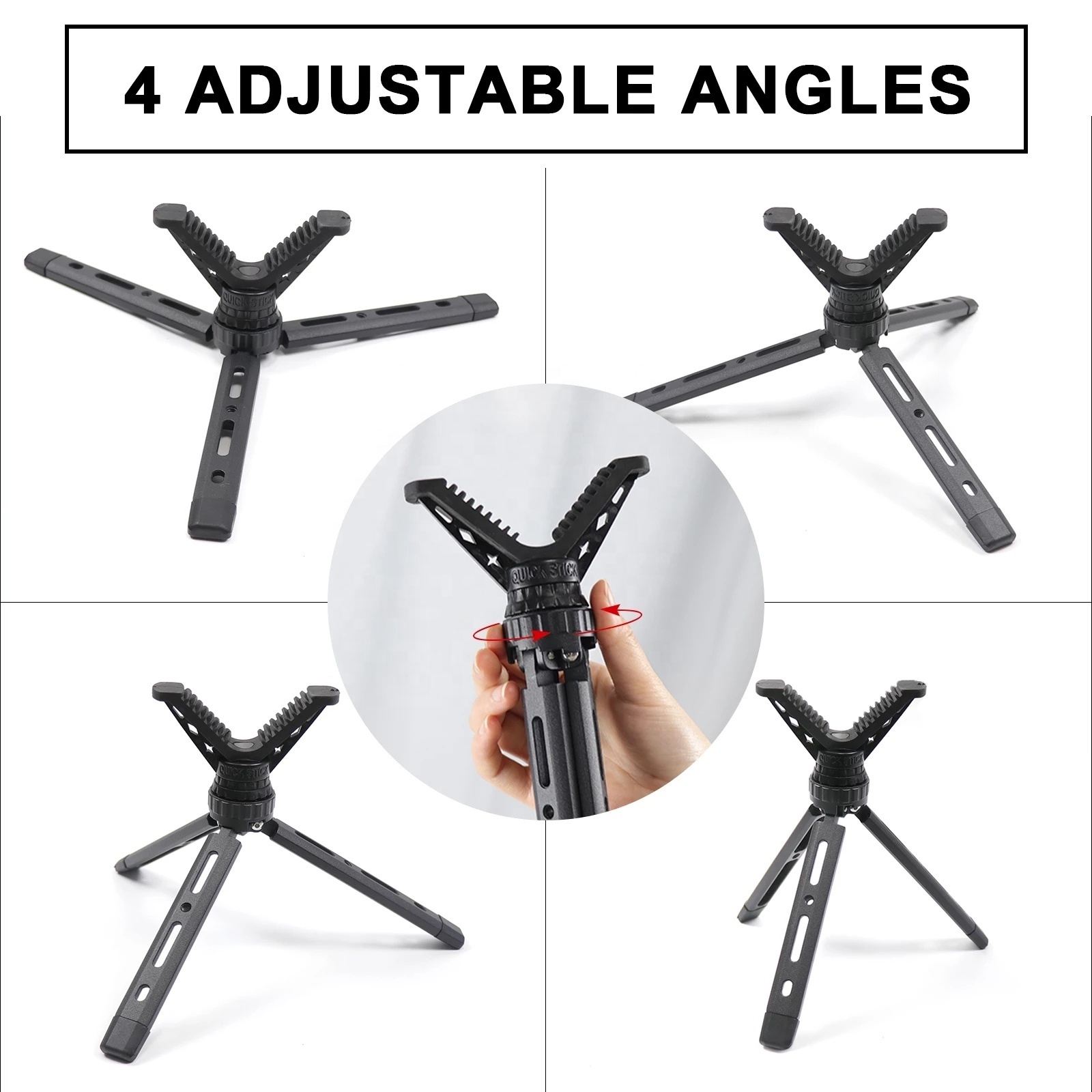 Outdoor Compact Alumminum Shooting Rest with V Yoke Tactical Tripod Hunting Hold Accessories Adjustable Camera Tripod