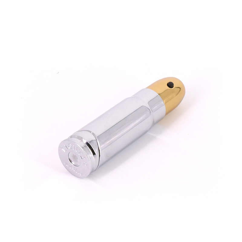 Windproof Refillable Cigarette Lighters Premium Creative Metal Bullet Jet Torch Gas Lighter  With LED Light